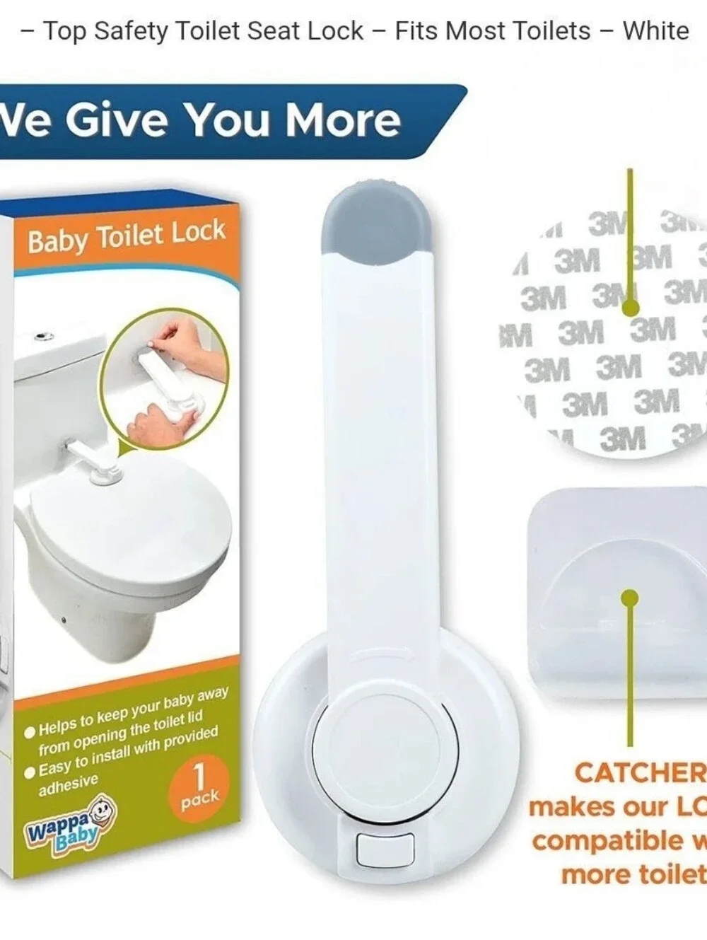 Toilet Locks Baby Proof (2 Pack) Ideal Child Proof Toilet Lid Lock with Arm – No